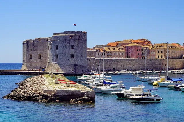 Inside St John's Fortress at Dubrovnik's Harbour Mouth